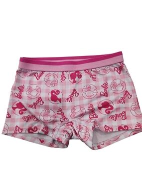 Barbie Pink Plaid Boyshorts -Girls' Underwear